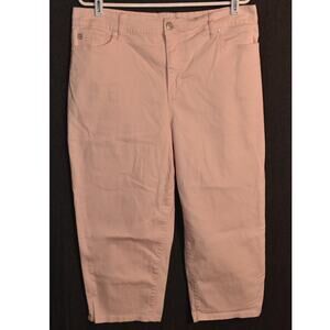 Bandolino Women's 16 Pink Mandie Capri Pants Casual Preppy